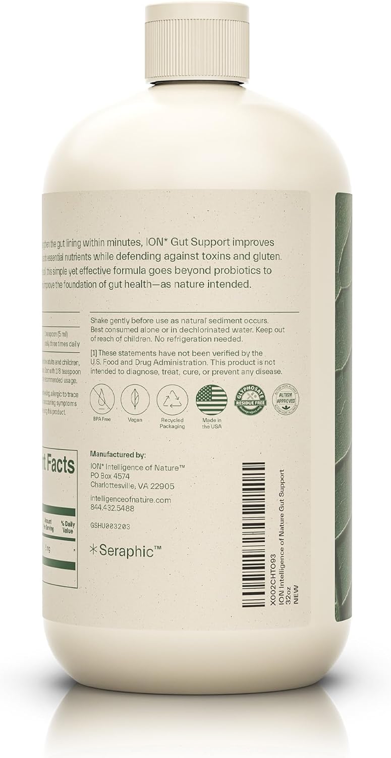 ION* Intelligence of Nature Gut Support Liquid | Promotes Digestive Wellness, Strengthens Immune Function, Alleviates Gluten Sensitivity, Enhances Mental Clarity | 2-Month Supply (32 oz.)
