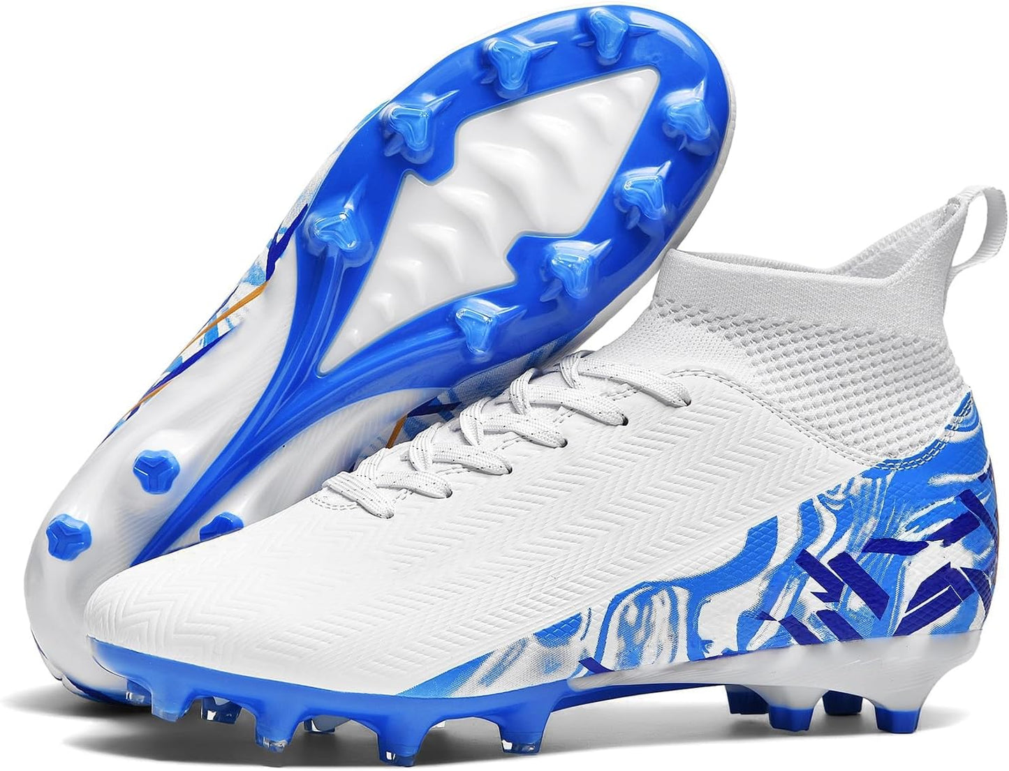 Indoor Soccer Cleats Mens Womens Turf Soccer Cleats Wide Socer Shoes FG AG TF High Ankle Football Boots