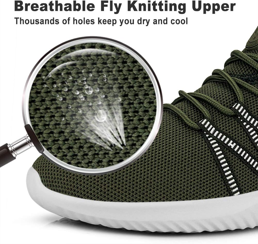 Feethit Mens Slip On Running Shoes Breathable Lightweight Comfortable Fashion Non Slip Sneakers for Men