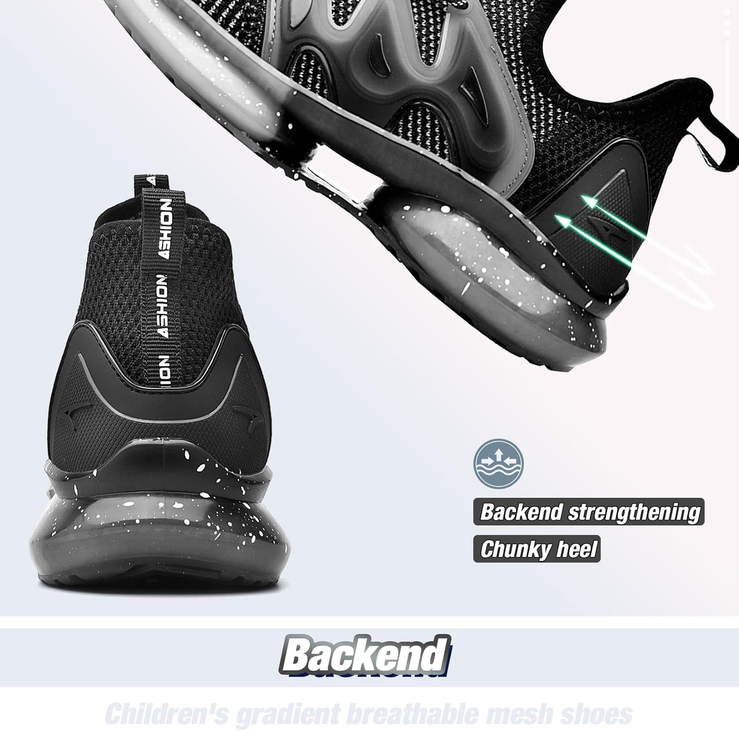 WETIKE Boy's Shoes Mesh Slip on Lightweight Running Sneakers