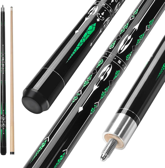 Pool Cue, 58" Billiard Cue Stick 2-Piece 13mm Maple Wood Pool Cue Stick 18 19 20 21oz for Bar House Pool Table Sports