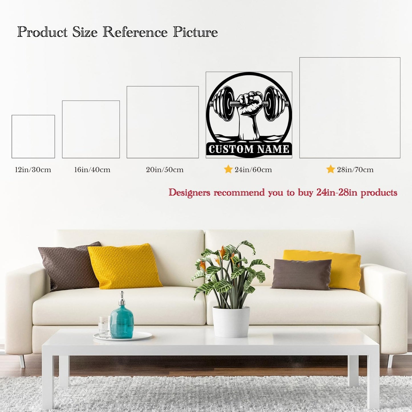 Customized Metal Gym Name Sign, Personalized Sports Room Wall Art,Metal Gym Sign,Unique Fitness Wall Sign, Gym Lovers Unique Gift, Gym Wall Art,Training Center Sign (Style-15)