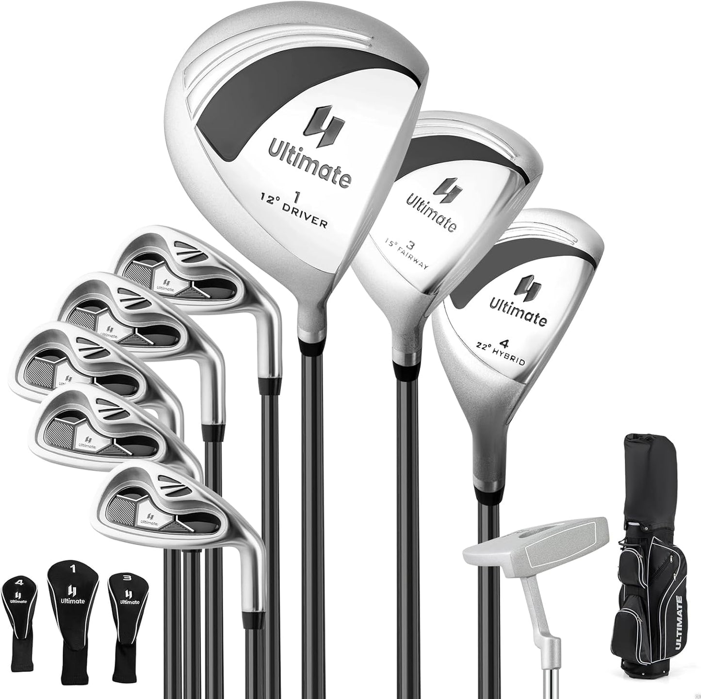 Goplus Complete Golf Club Set for Women, 9 Pieces Golf Clubs with #1 Driver, #3 Fairway, #4 Hybrid, #6 & #7 & #8 & #9 & #P Irons, Putter, Head Covers, Ladies' Right Handed