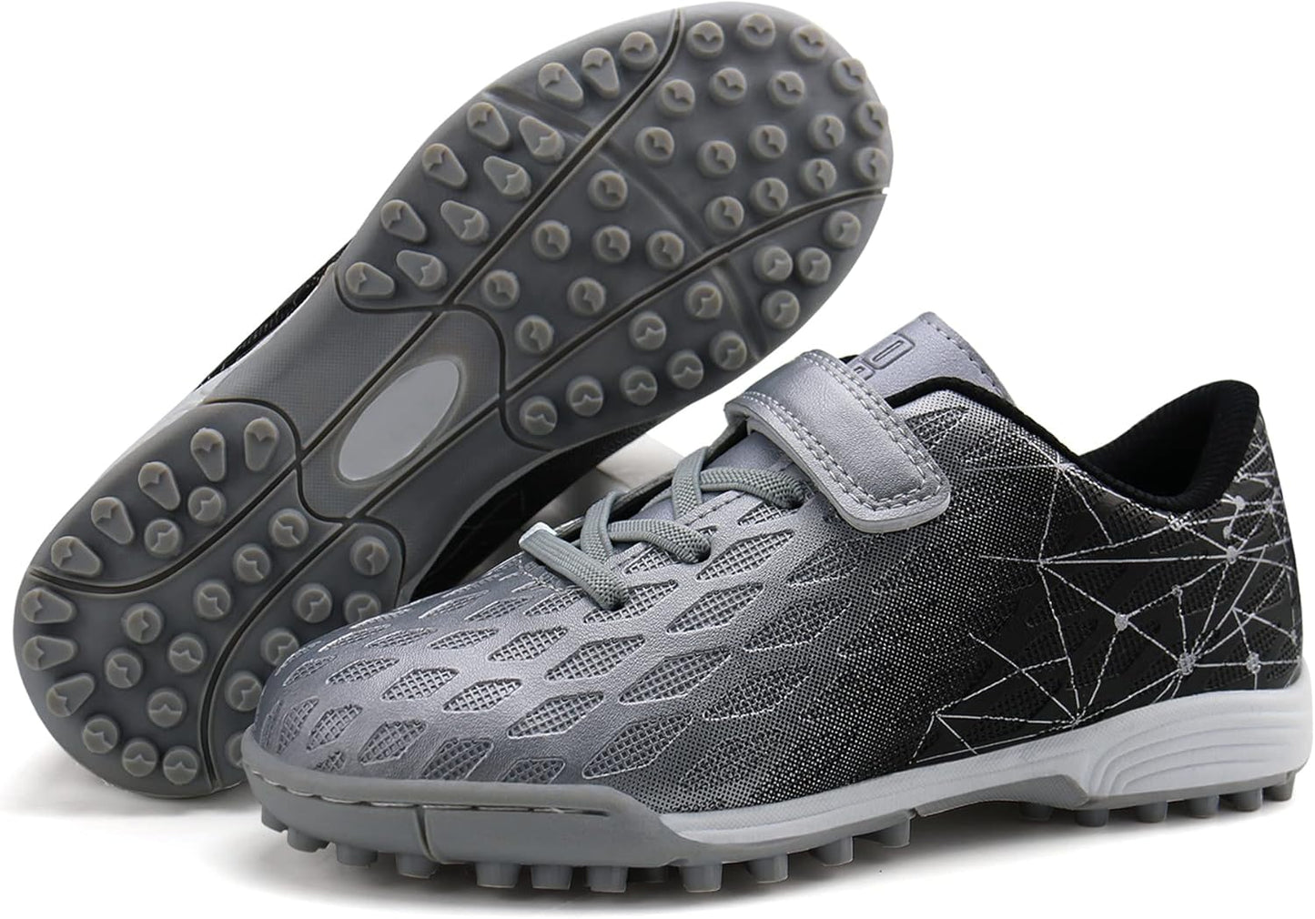 brooman Kids Indoor Soccer Shoes Boys Girls Soccer Cleats Athletic Turf Shoes