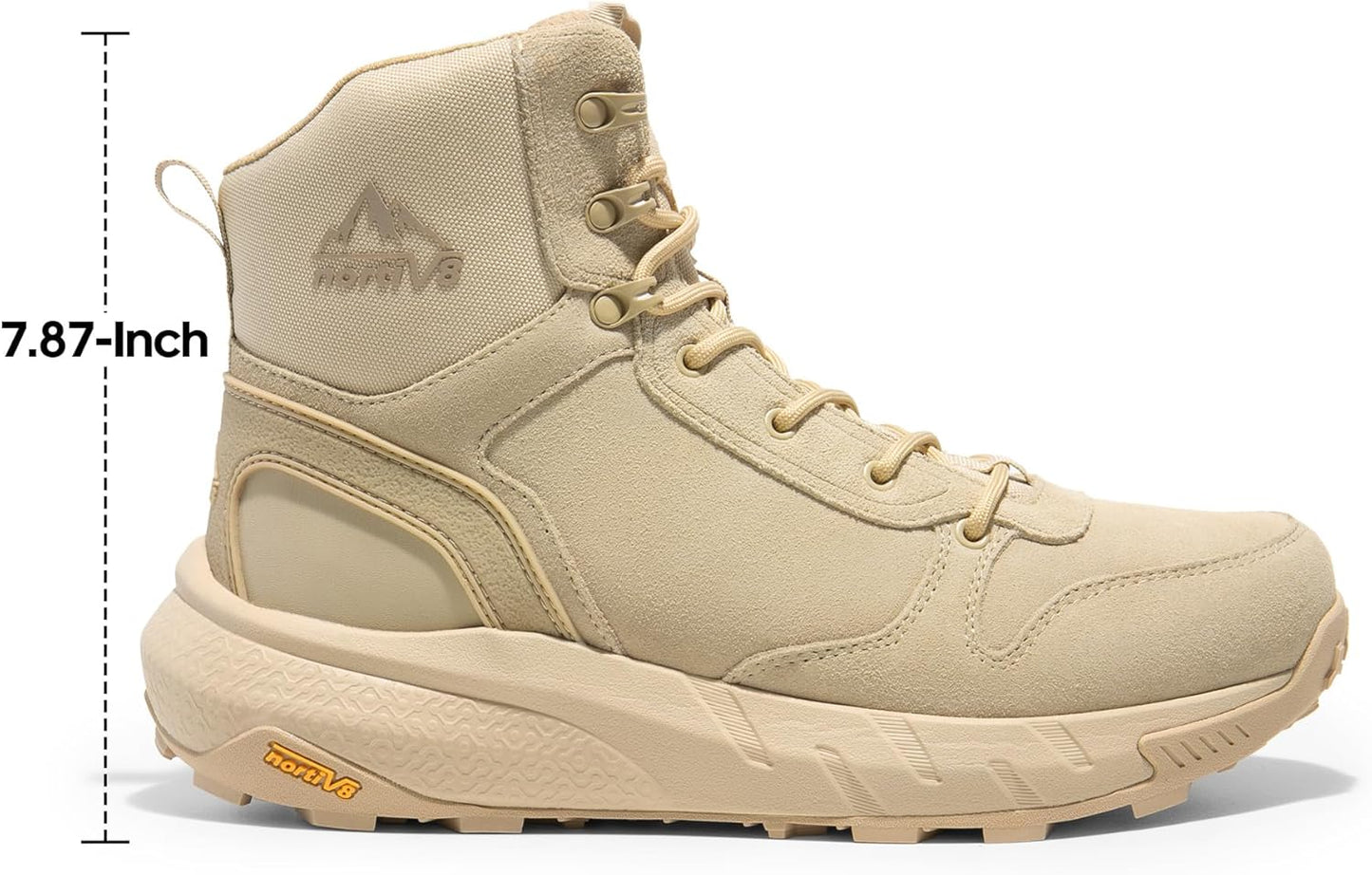 NORTIV 8 Men's Military Tactical Boot Lightweight Comfortable Boots for Work All Day Side Zipper Motorcycle Combat Hiking Boots Metrostrike(8-9 Inches)