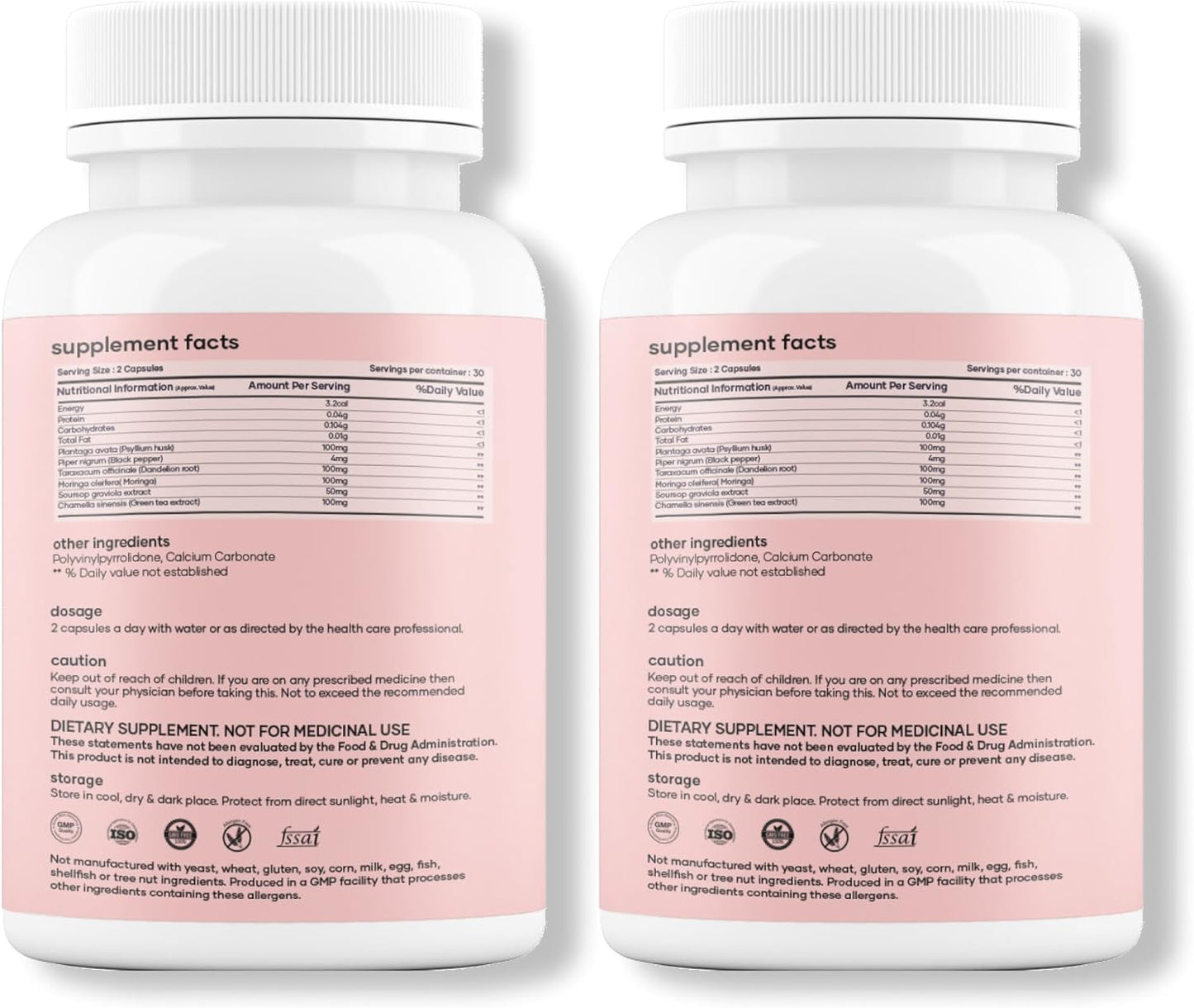 Mars BurnIt Capsules | Enriched with Psyllium Husk, Moringa & Dandelion Root | Supports Digestion, Detox & Weight Management (Pack of 2)