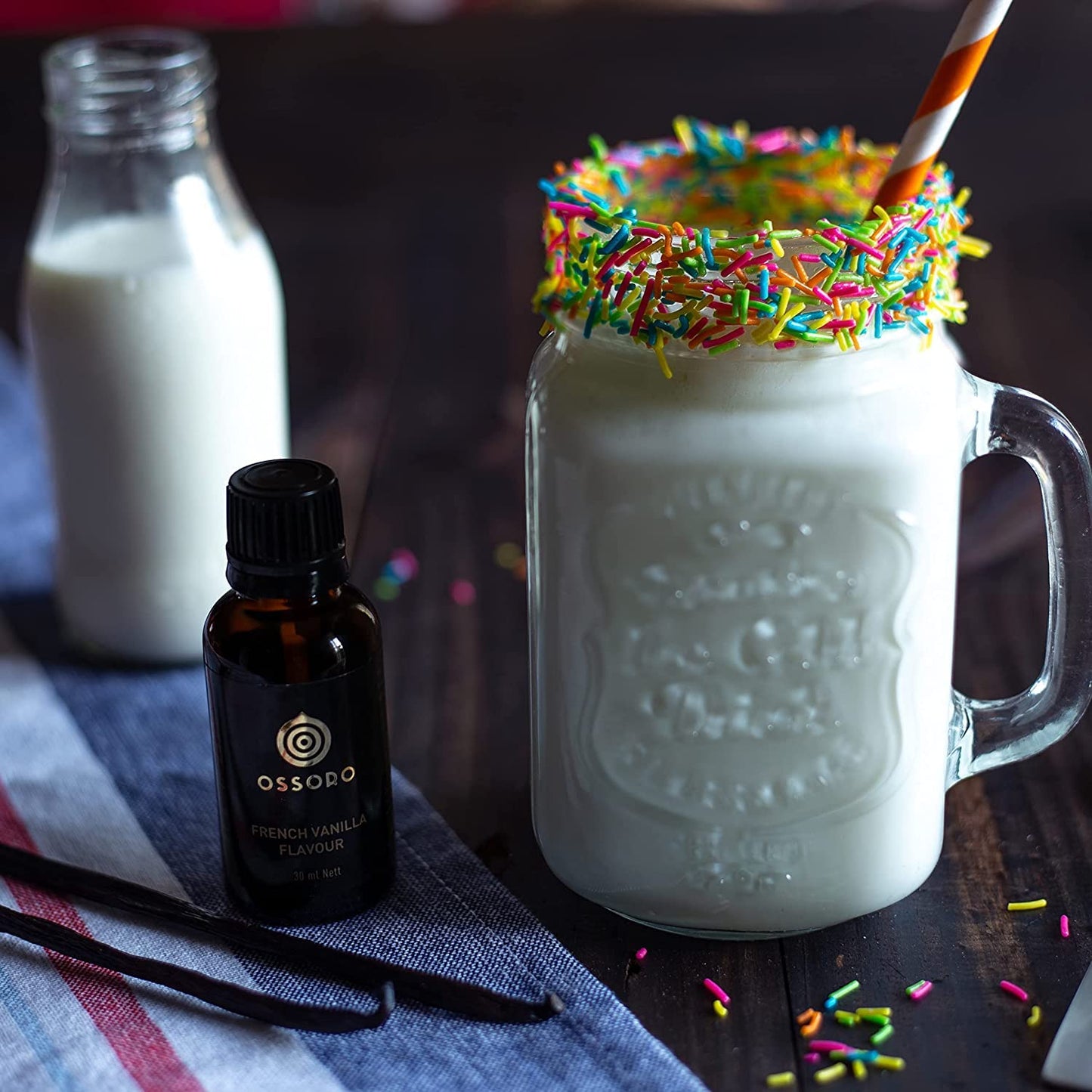 Ossoro French Vanilla, Belgian Chocolate And Butterscotch Flavour Combo (Pack Of 3) 30Ml Each/ Glass Bottle, No Preservatives