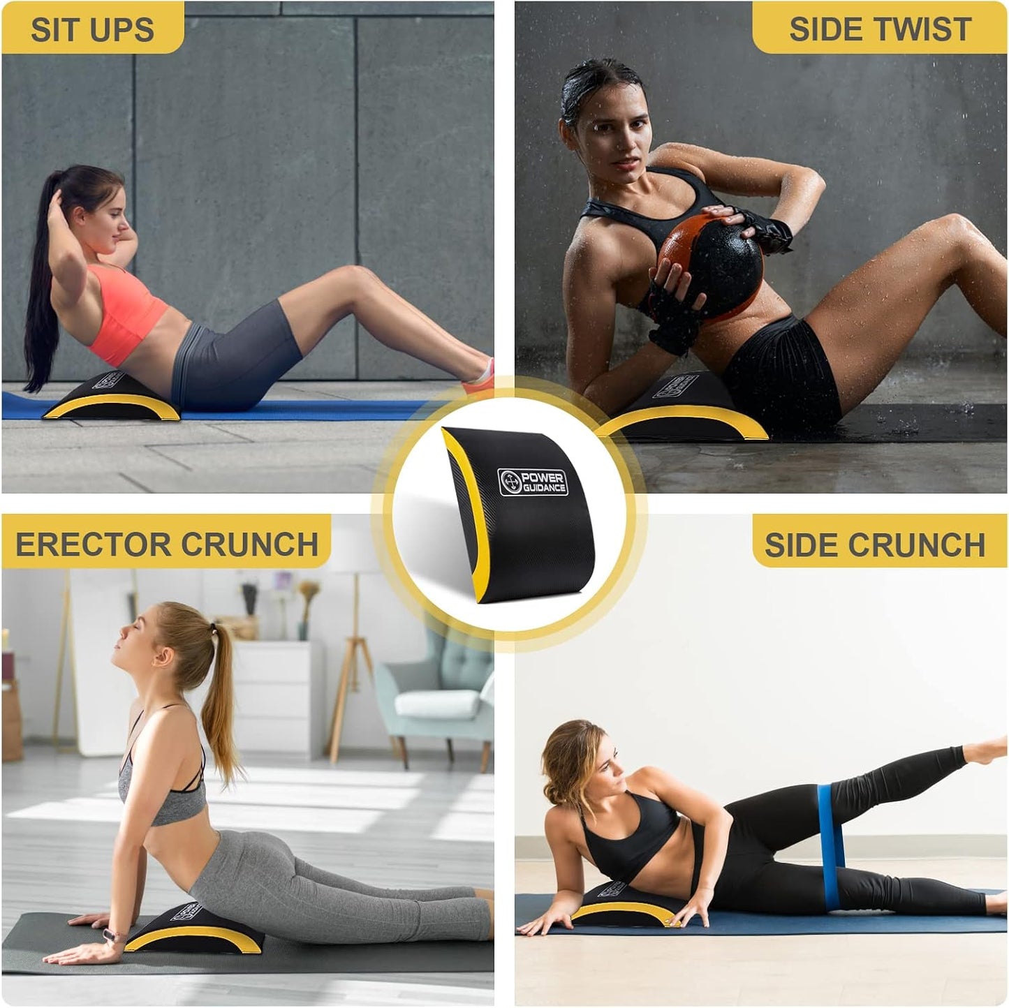 POWER GUIDANCE Ab Exercise Mat - Sit Up Pad - Abdominal & Core Trainer Mat for Full Range of Motion Ab Workouts