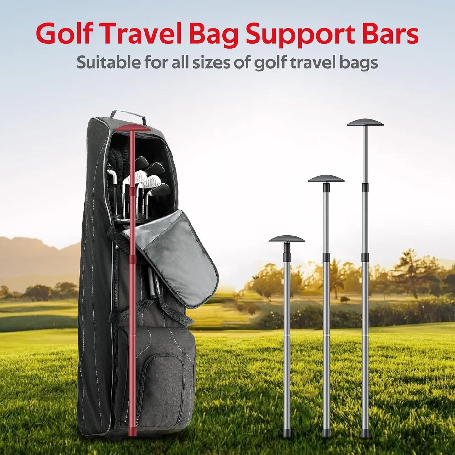 Golf Travel Support Arm,Golf Travel Brace, Golf Travel Protection Kit,Golf Travel Bag Support System (PRO)