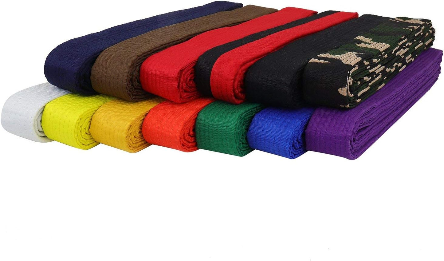 AAMA Plain Color Belt for Martial Arts - Taekwondo Karate Judo Aikido