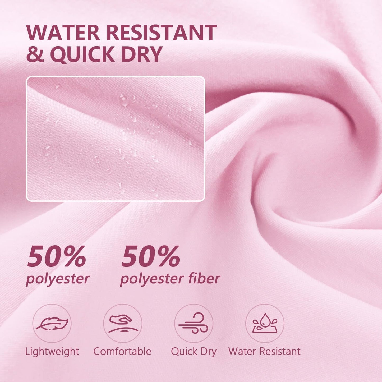 Hiking Pants Women Lightweight Cargo Pants Quick Dry Water Resistant Outdoor Travel Pants with Zipper Pockets