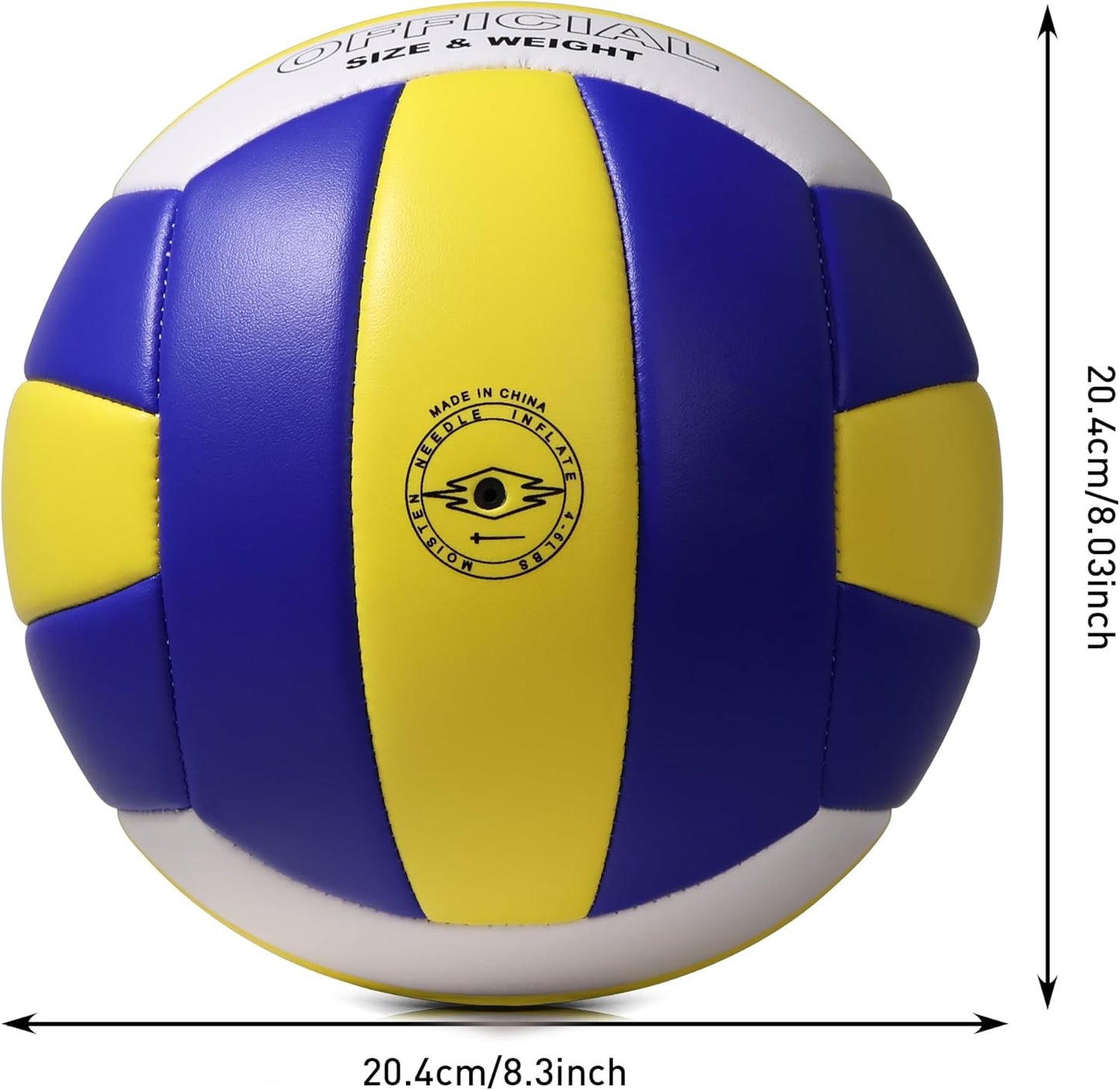 Official Size 5 Volleyball, Soft Indoor Outdoor Volleyball for Game Gym Training Beach Play, 2 Pcs Per Pack with Pump Kit
