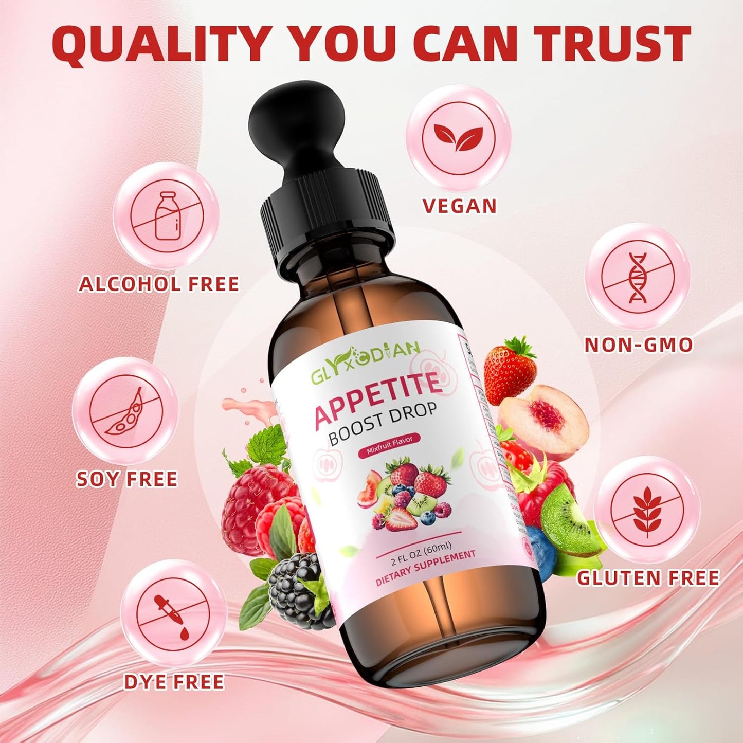 Appetite Booster Drops ：Premium Dietary Supplement for Kids Women Promotes Healthy Eating Improves Digestive Intestinal Health Aids Fast Digestion Absorption Support Growth Mixed Fruit Flavor