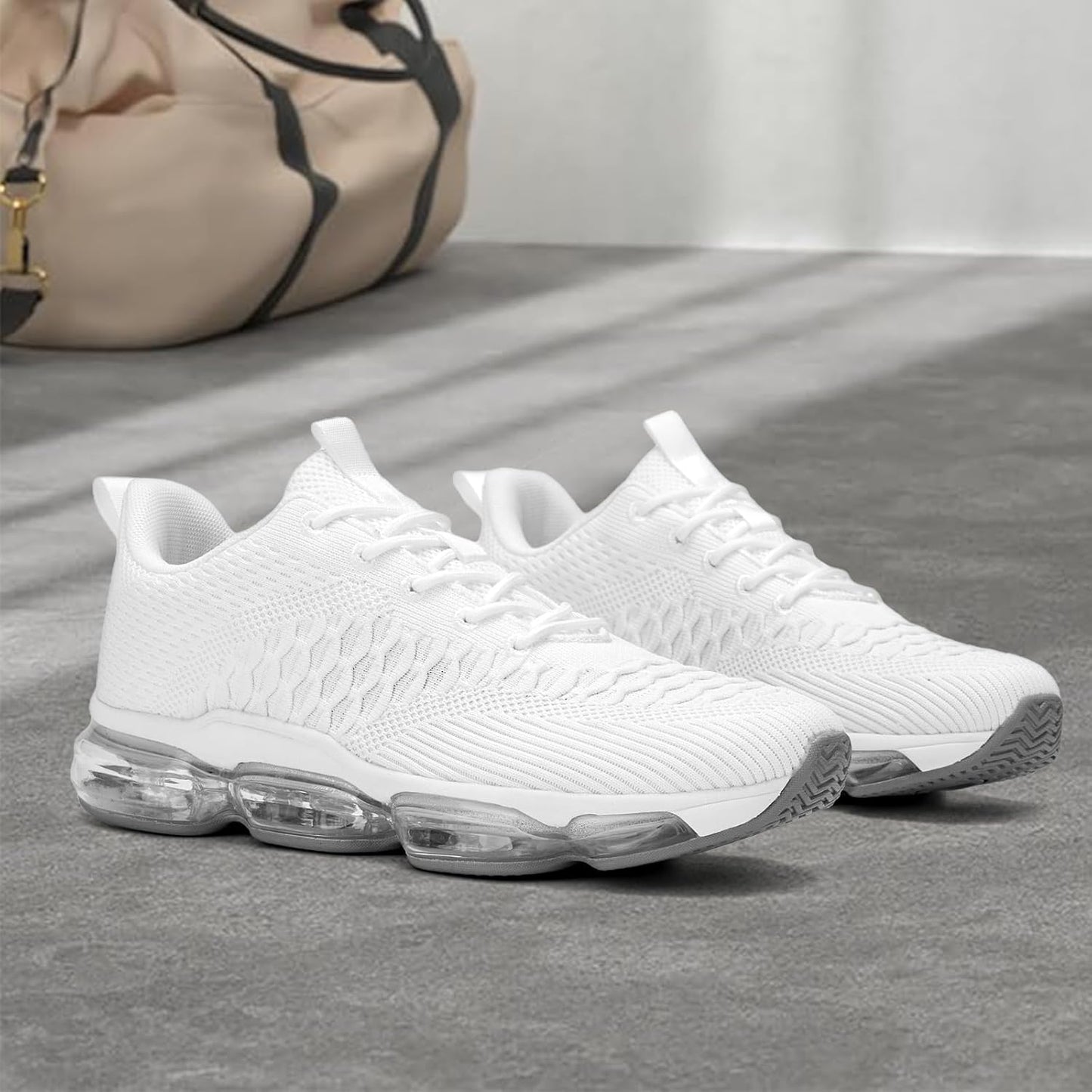 Men's Air Cushion Running Shoes Breathable Tennis Fashion Sneakers Non Slip Workout Casual Sport Shoes Gym Training Comfortable Walking Shoes