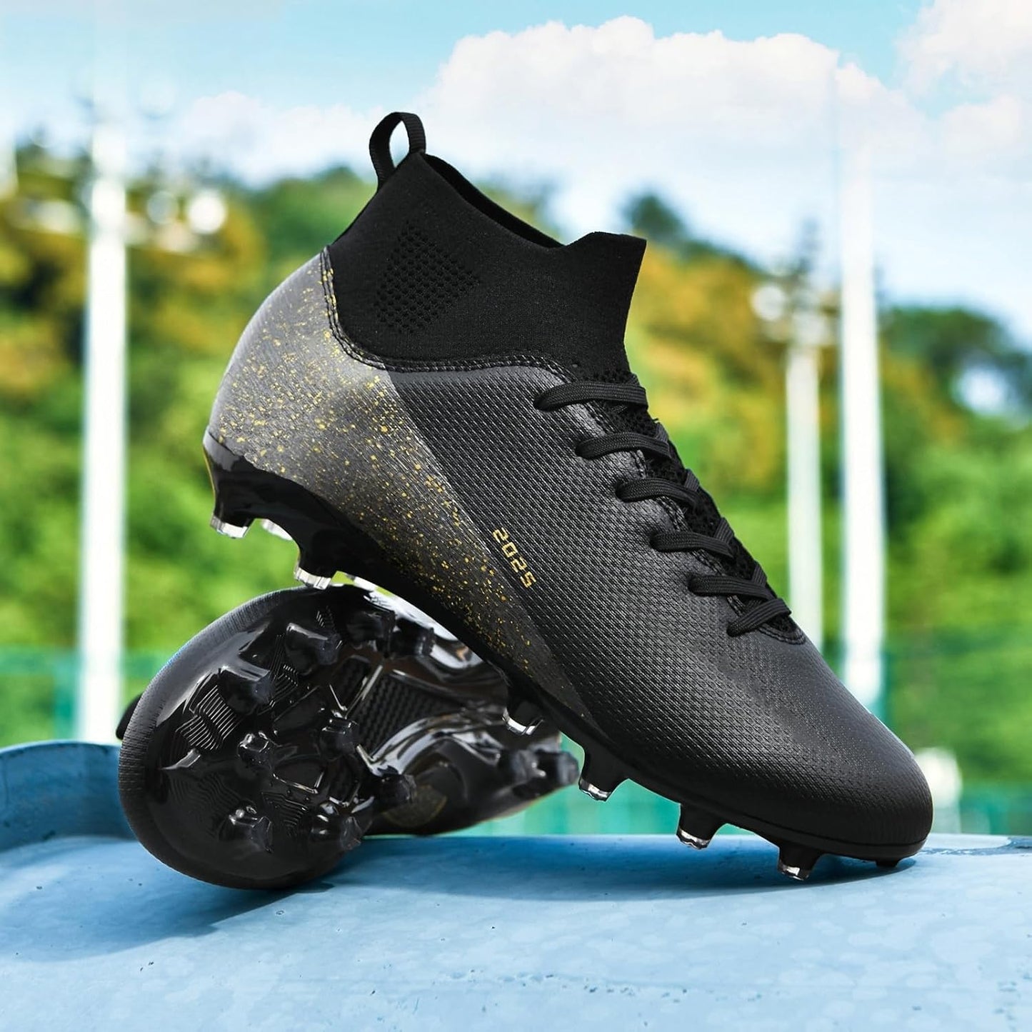 Soccer Cleats for Mens Womens Indoor Soccer Shoes Unisex Baseball Turf Shoes Youth Rugby Shoes Adult AG FG TF Football Boots Wide Training Sneaker