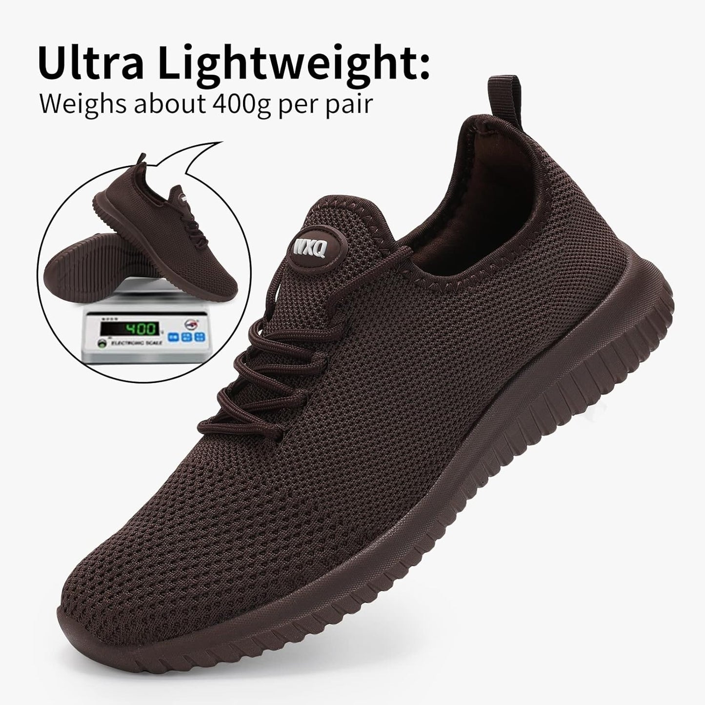 WXQ Men's Running Shoes Comfortable Lightweight Breathable Walking Shoes Mesh Workout Casual Sports Shoes