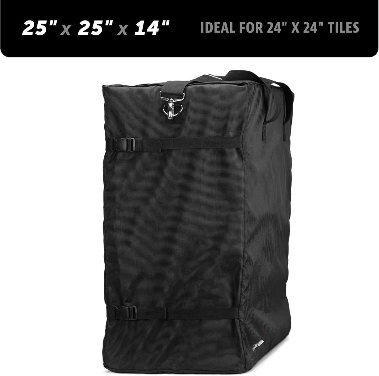 We Sell Mats Shoulder Bag for Carrying Tradeshow Flooring, Interlocking EVA Foam Mats & Other Tiles, Black, 25 in x 25 in x 14 in (BAGC)