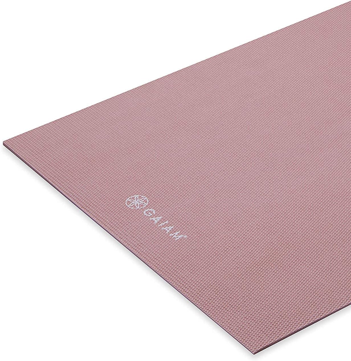 Gaiam Yoga Mat - Premium 5mm Solid Thick Non Slip Exercise & Fitness Mat for All Types of Yoga, Pilates & Floor Workouts (68" x 24" x 5mm)