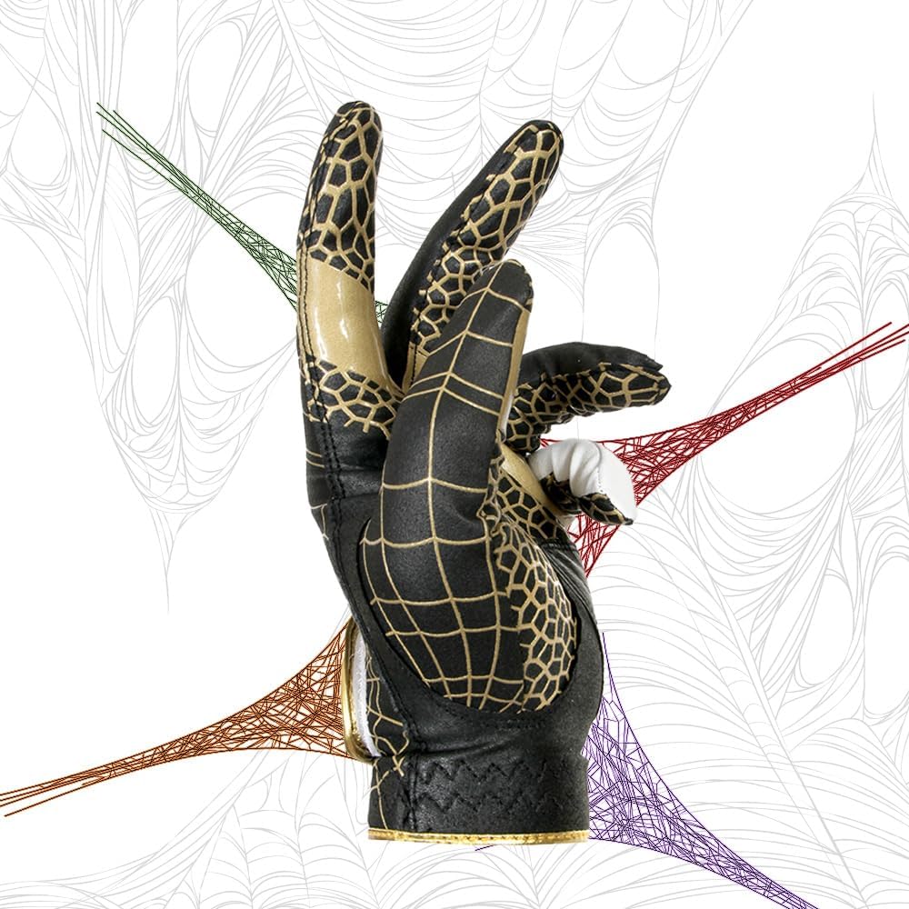 J&S Sporting Spider Grip Nonslip Golf Gloves for Men, Mens Golf Glove for Right Handed Golfer