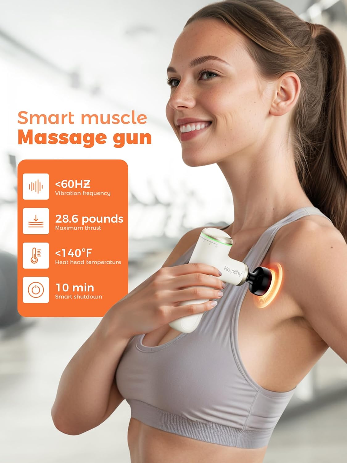 Mini Massage Gun Deep Tissue with Heat, Portable Percussion Muscle Massager for Pain Relief Muscle Relaxtion with Carry Case for Athletes & Home Use