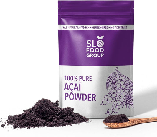 Slofoodgroup Freeze Dried Açaí Powder - Pure Acai Powder from Brazil (1 Lb Açaí), Acai Fruit Powder