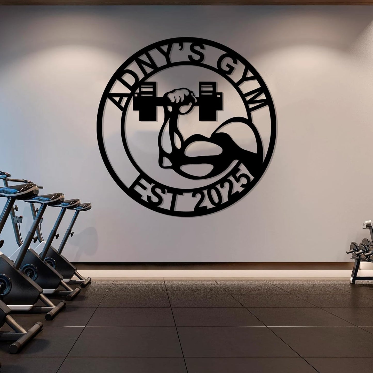 Luxury Personalized Gym Metal Sign, Custom Home Gym Sign, Home Gym Decorations, Gifts for Fitness Lovers, Workout Room Decor, Gym Signs for Home Gym, Christmas Gifts 4