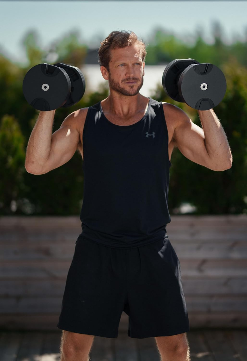 NÜOBELL® Adjustable Dumbbell Set, 5-50 LB or 5-80 LB, Easy Twist 2024-25 Model, All-In-One Weights Set (Pair) for Home, Original Manufacturer