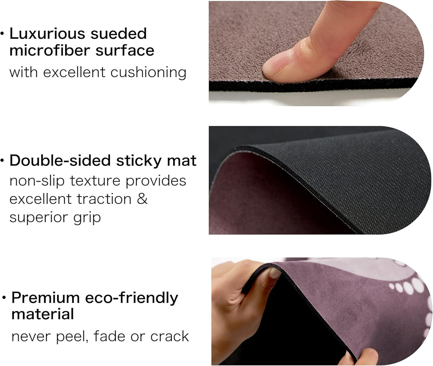 Knsbk Large Round Yoga Mat 4.6'X3.5mm for Exercise Premium Extra Thick, Ultra Comfortable, Non Slip, Meditation Mat