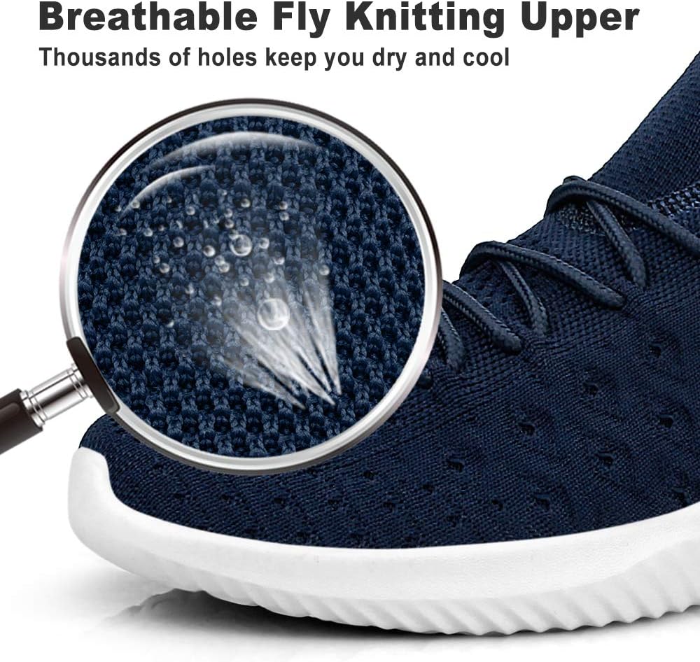 Feethit Mens Slip On Walking Shoes Lightweight Breathable Non Slip Running Shoes Comfortable Fashion Sneakers for Men