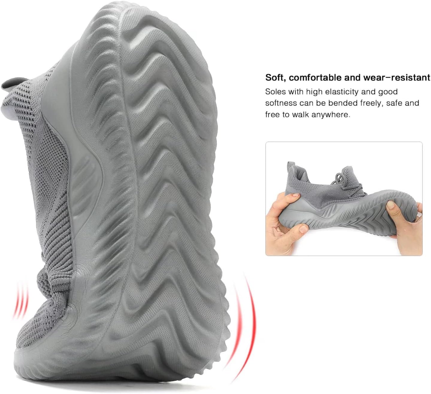 Men's Non Slip Running Shoes Ultra Light Breathable Casual Walking Shoes Fashion Sneakers Mesh Workout Sports Shoes