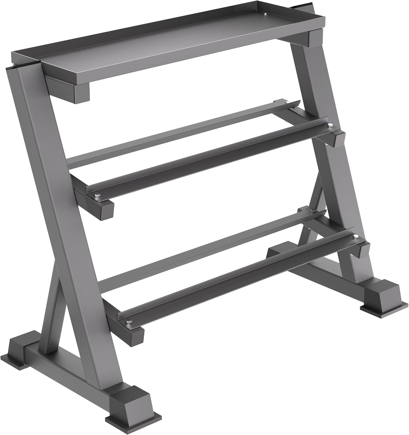 3 Tier Dumbbell Rack, 1200LBS Capacity Weight Rack for Home Gym Dumbbells & Kettlebell, Heavy-Duty Multilevel Free Weight Holder Storage Organizer, Dumbell Rack Stand Only