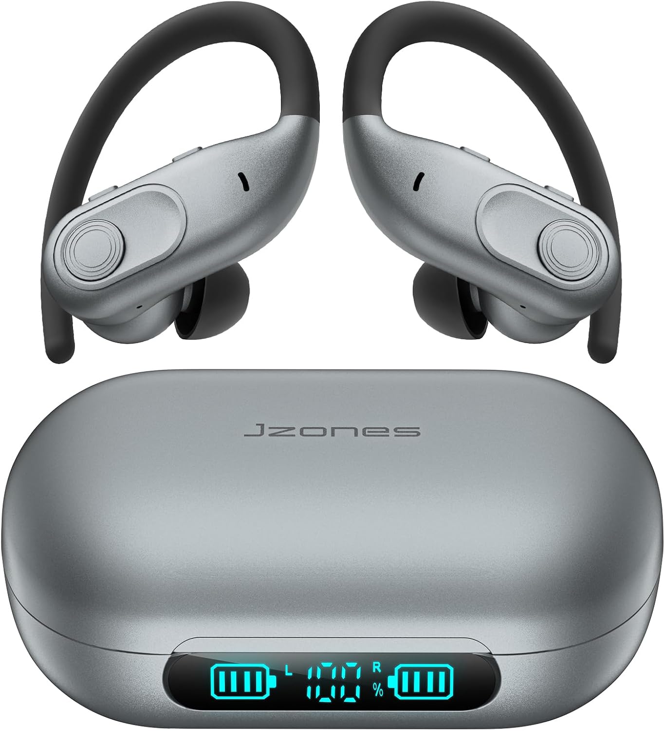 Wireless Earbuds Bluetooth Headphones 130Hrs Playtime with 2500mAh Wireless Charging Case LED Diaplay Hi-Fi Waterproof Over Ear Earphones for Sports Running Workout Gaming