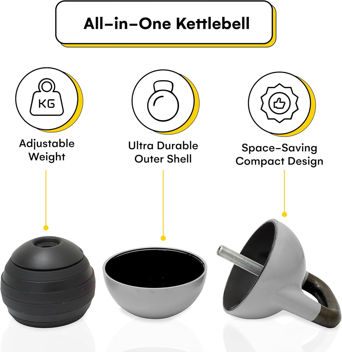 Kettlebell Kings Powder Coated Kettlebell Weights - 9-97 lb Strength Training Kettlebells for Men and Women - Hand Weights Workout Gym Equipment - Weights Set for Home Gym- New