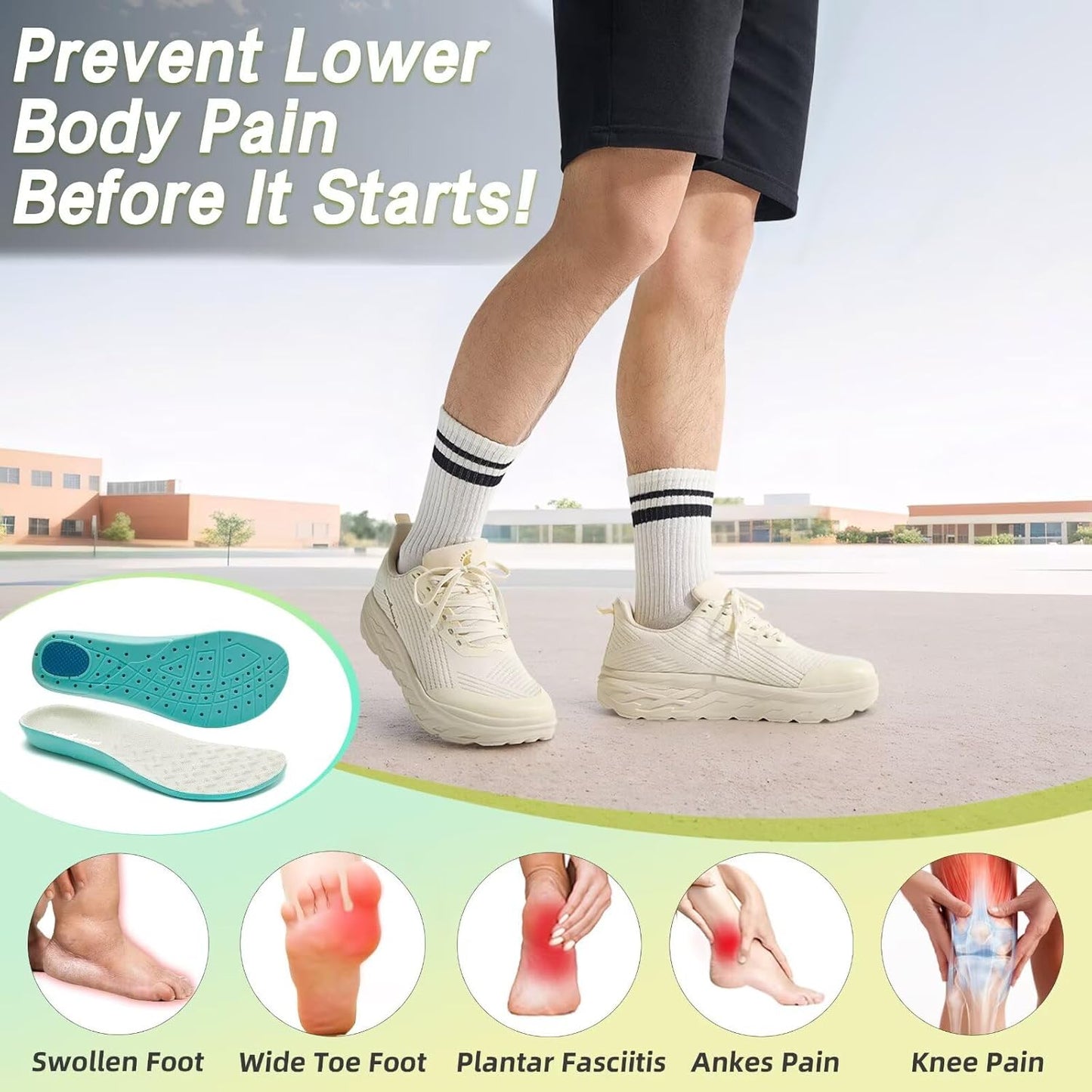 OrthoComfoot Orthopedic Diabetic Men's Wide Shoes: Comfortable Arch Support Running Sneakers, Plantar Fasciitis Wide Toe Box Work Tennis Outdoor Walking Shoes for Swollen Feet, Heel Pain