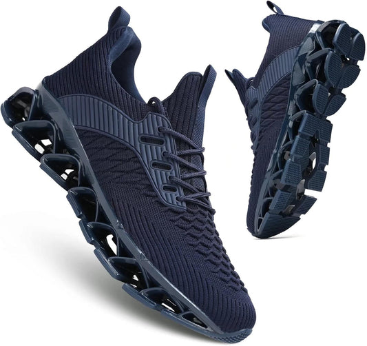 Men's Slip on Walking Running Shoes Blade Tennis Casual Fashion Sneakers Comfort Non Slip Work Sport Athletic Trainer