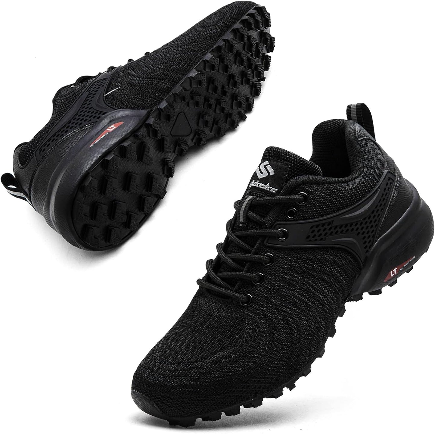 Men's Trail Running Shoes Lightweight Breathable Walking Hiking Sneakers Outdoor Athletic Tennis Cross Training Shoes