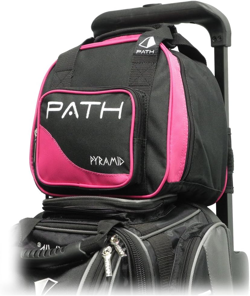 Pyramid Path Plus One Spare Tote Bowling Bag (Black/Hot Pink)