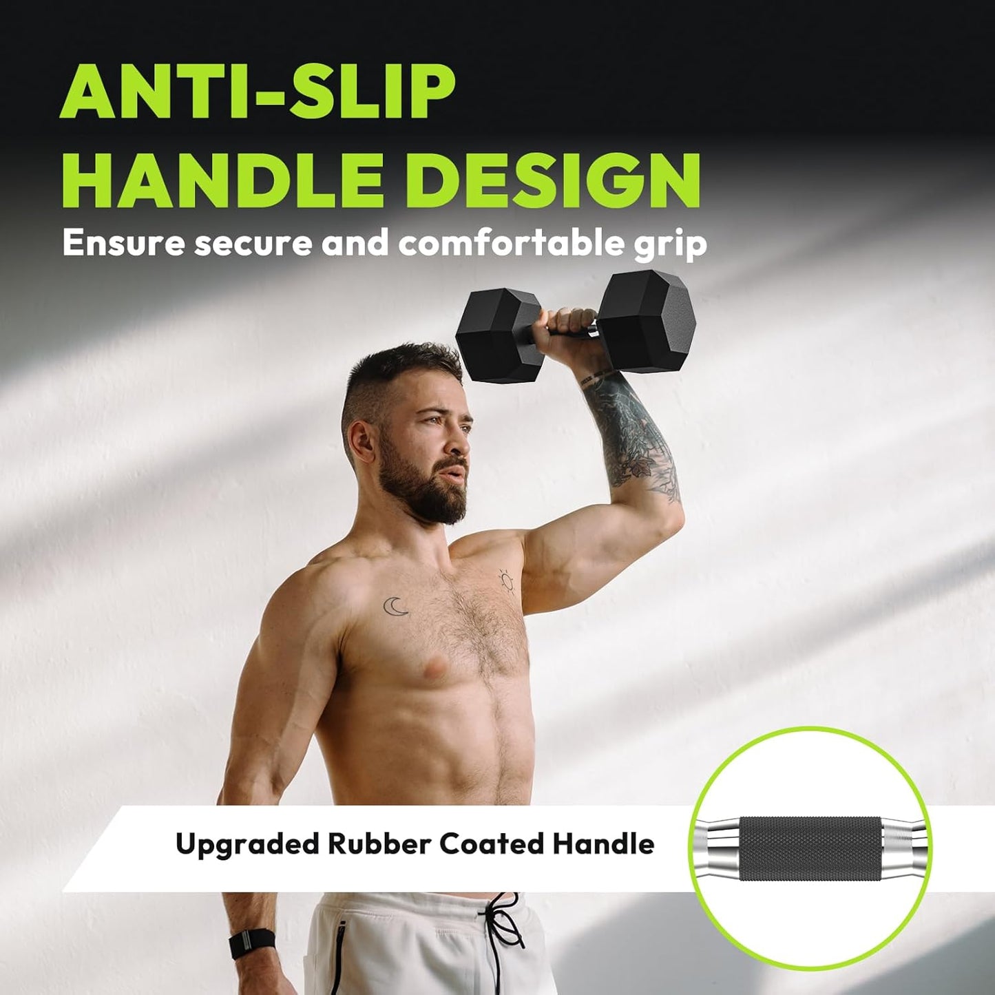 Hex Dumbbell Set, 30-480 lb Set Rubber Encased Exercise & Fitness Dumbbells, Weights Dumbbells Set, Hand Weight for Strength Training