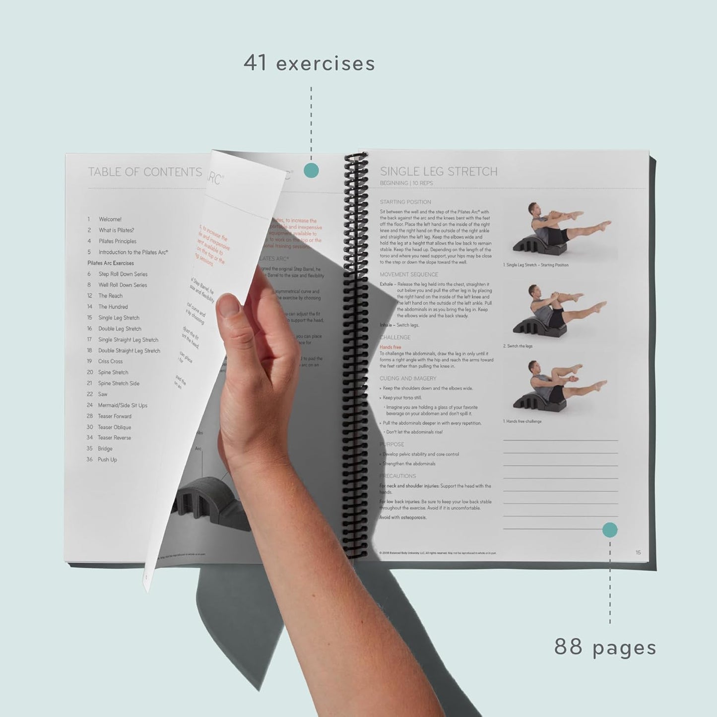 Balanced Body Pilates Arc Guide, Pilates Arc Guide for Workout Equipment, for Home Gym or Studio Use