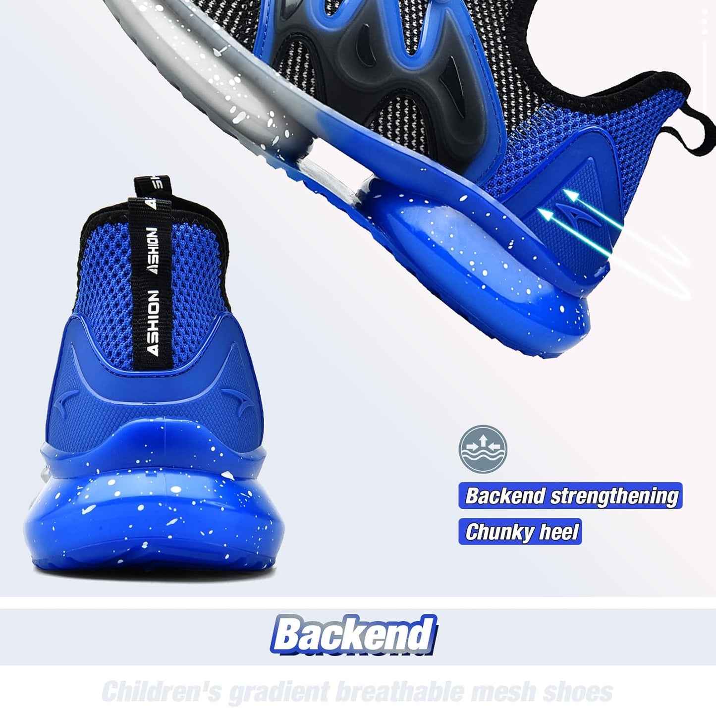 WETIKE Boy's Shoes Mesh Slip on Lightweight Running Sneakers