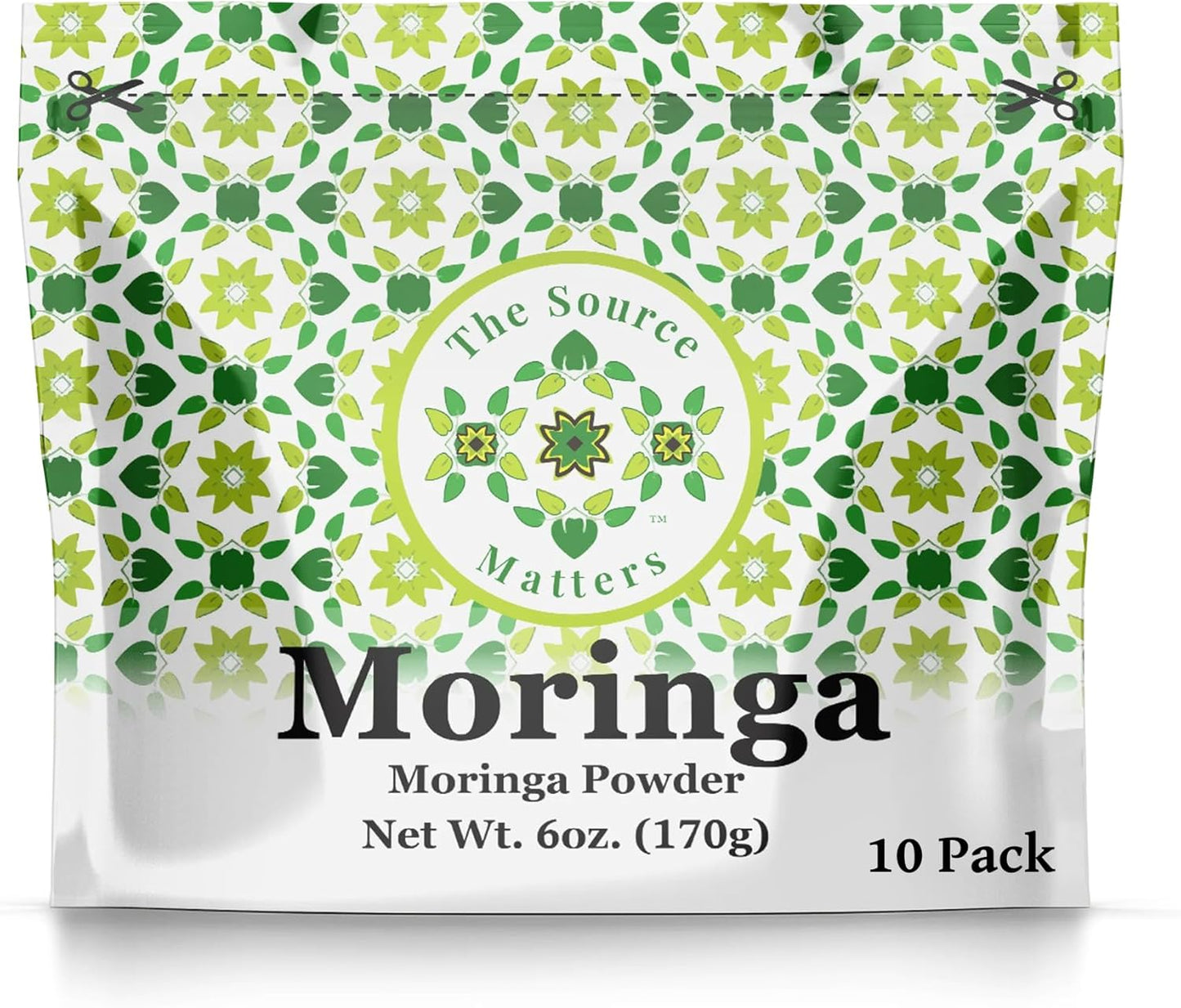 Organic Moringa Leaf Powder | Fresh-Dried Superfood From Indonesia | USDA Certified Organic | Ideal For Blending Into Smoothies, Teas, or Juice - 170g Bulk Pouch (42 Servings)