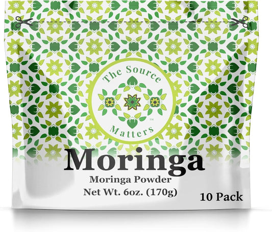 Organic Moringa Leaf Powder | Fresh-Dried Superfood From Indonesia | USDA Certified Organic | Ideal For Blending Into Smoothies, Teas, or Juice - 170g Bulk Pouch (42 Servings)