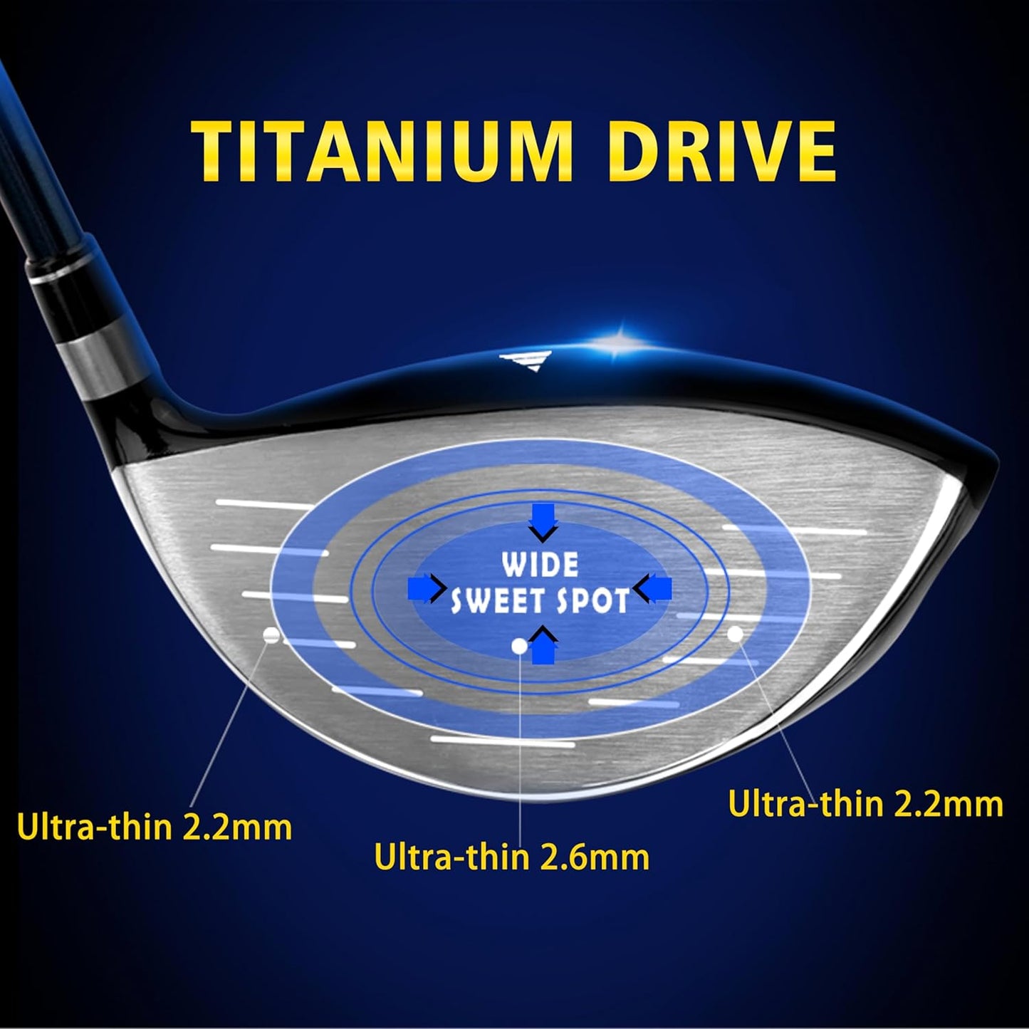 PGM Men's G Type Complete Golf Club Set - Titanium #1 Driver, Draw-Biased Hybrid, High-Strength Iron Set, High Forgiveness Putter, with Stand Bag