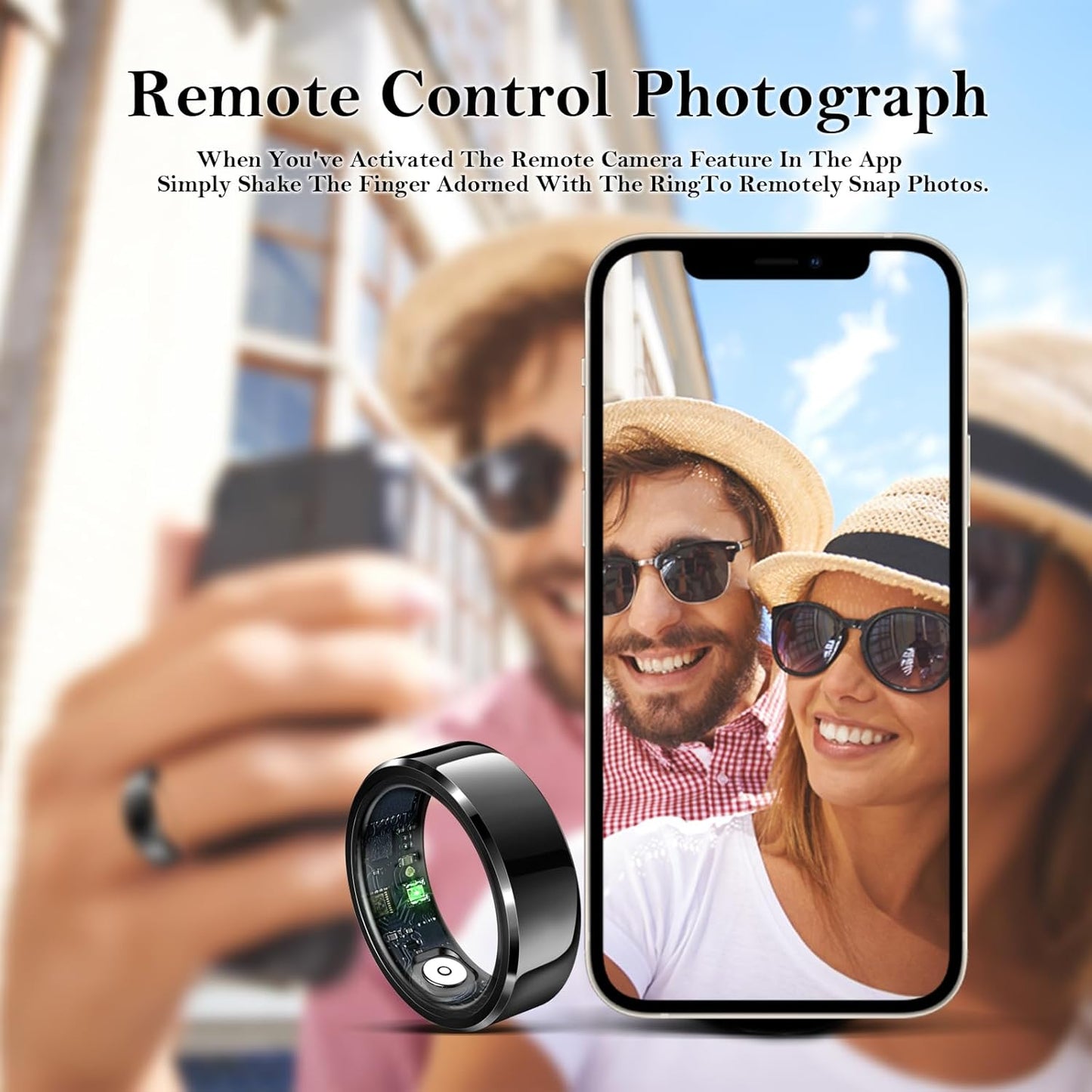 Smart Ring for Women Men-Wearable Fitness Tracker with Sleep Tracking Heart Rate Healthy Monitor Ring Activity Monitoring Steps Calories