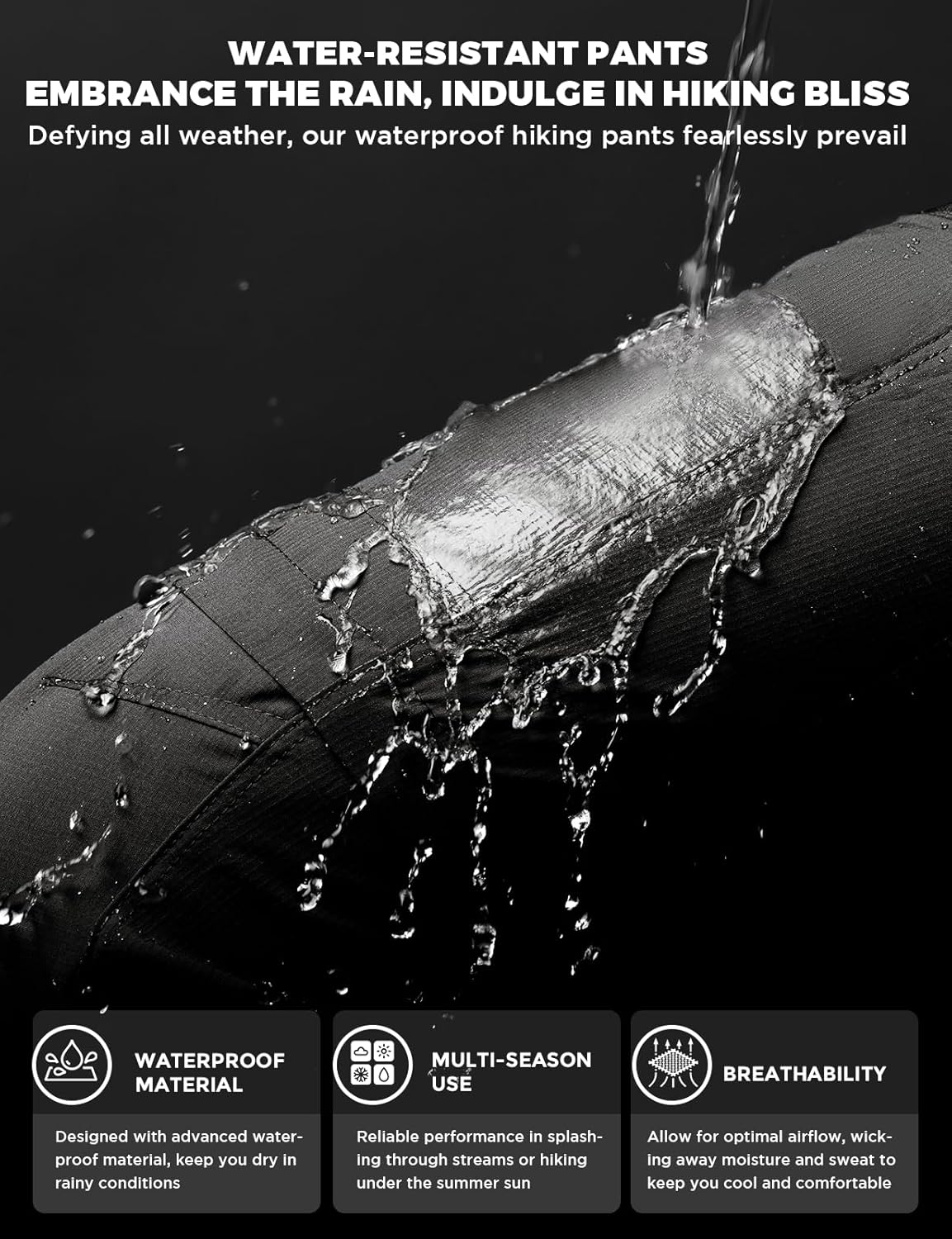 Wespornow Men's-Convertible-Hiking-Pants Quick Dry Lightweight Zip Off Breathable Cargo Pants for Outdoor, Fishing, Safari