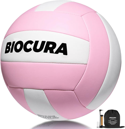 Softy Volleyball, Durable PU Leather,Waterproof Indoor Outdoor Soft Volleyball for Beach Game Gym Training (Official Size 5)