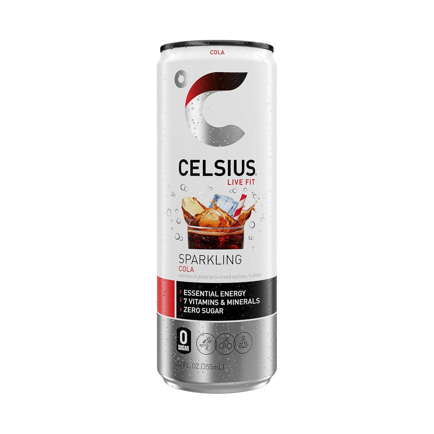 CELSIUS Sparkling Cola, Functional Essential Energy Drink 12 Fl Oz (Pack of 12)