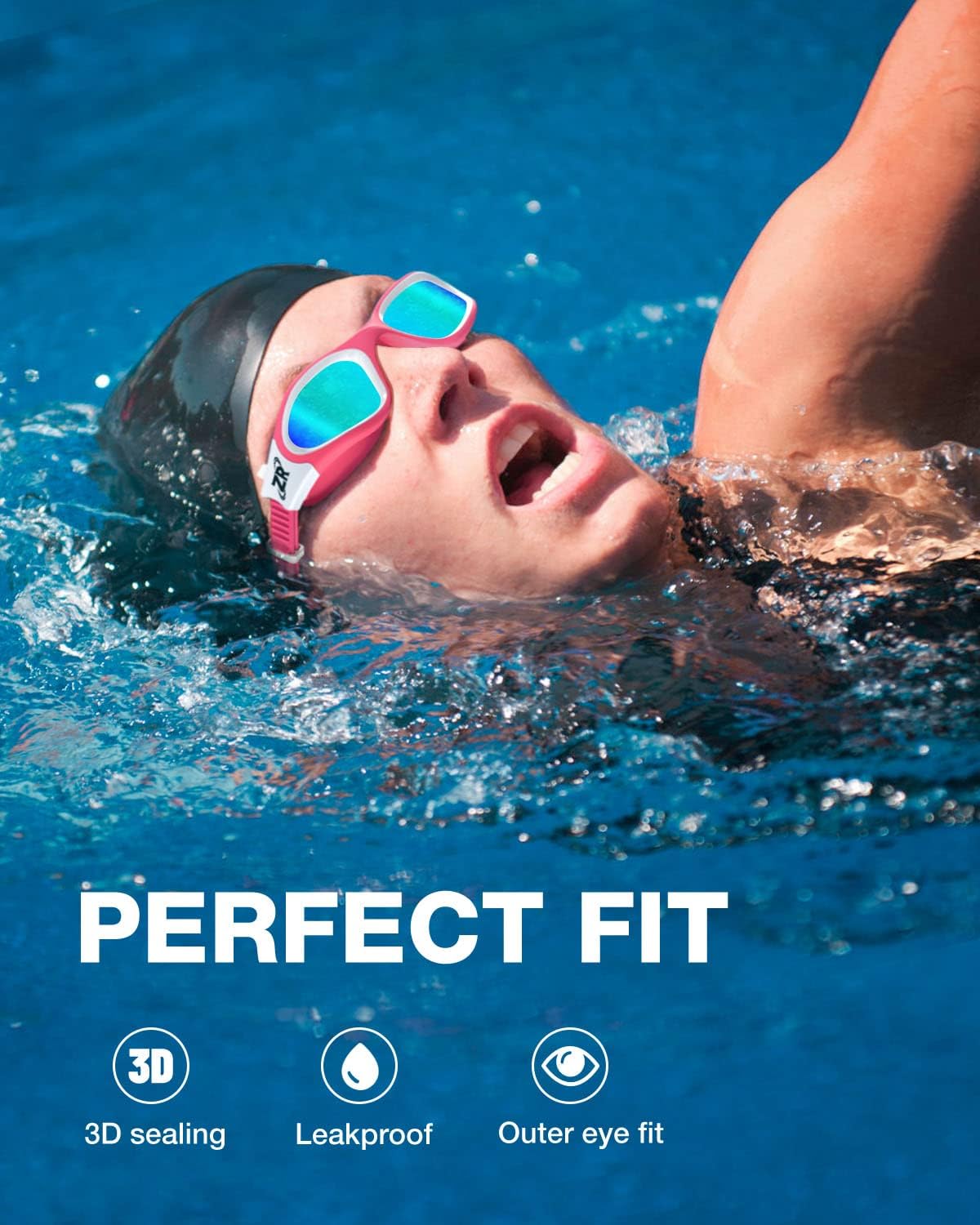 ZIONOR G1 Polarized Swimming Goggles for Unisex Adult Women Anti Fog 100% Anti UV Diving Goggles