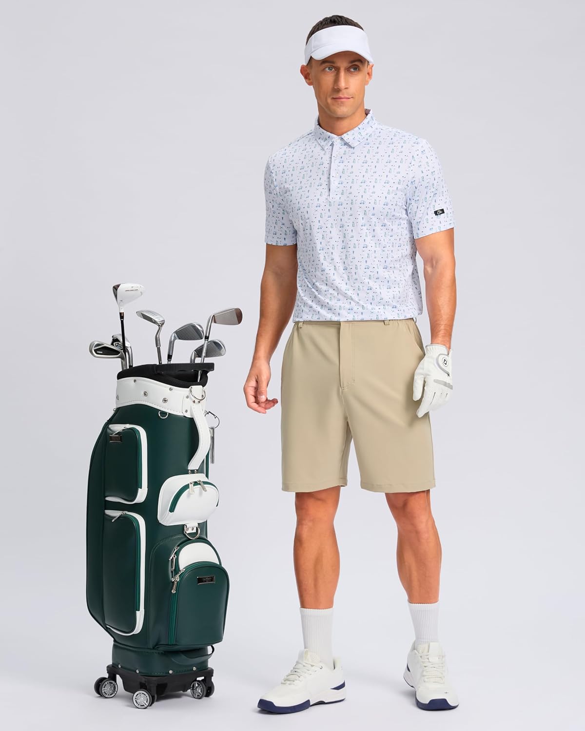 Pudolla Men's Casual Shorts 7"/9" Lightweight Golf Shorts with 3 Pockets Stretch Quick Dry Comfy Work Shorts