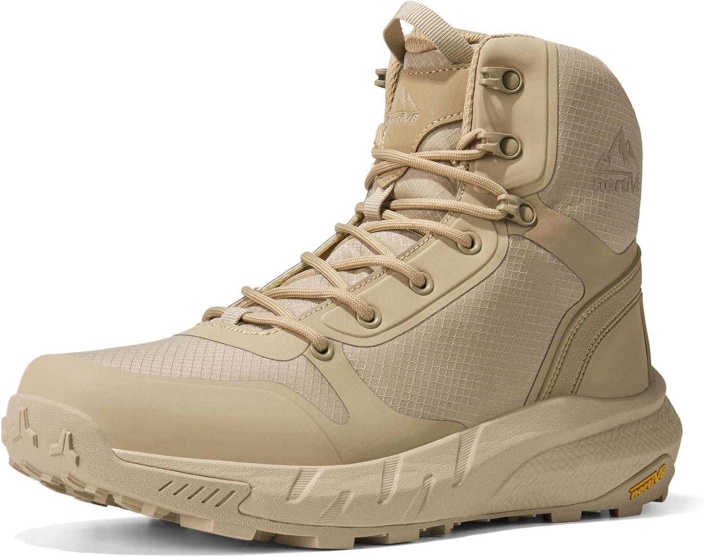 NORTIV 8 Men's Military Tactical Boot Lightweight Comfortable Boots for Work All Day Side Zipper Motorcycle Combat Hiking Boots Metrostrike(8-9 Inches)